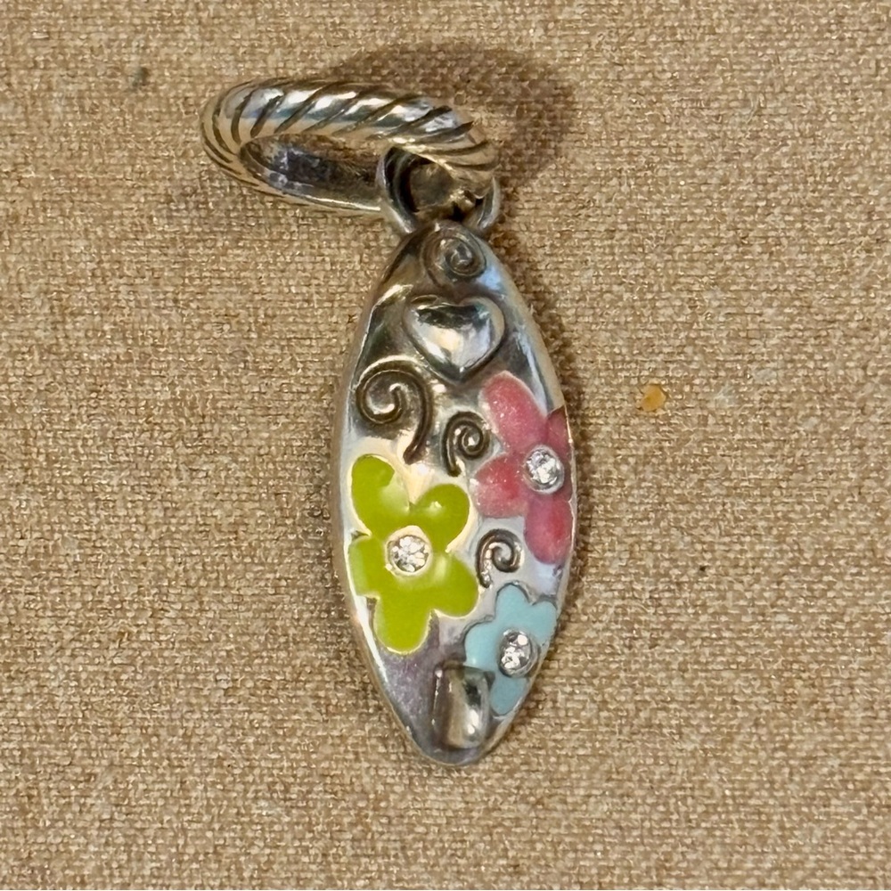 🆕Listing! 🆕 Brighton Surf’s Up charm Surfboard Enameled in green, blue & pink